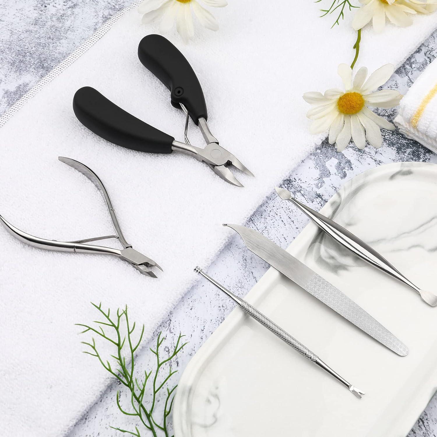 Maniküre Set 5-teilig Nagelpflege Schere Nagelknipser Etui