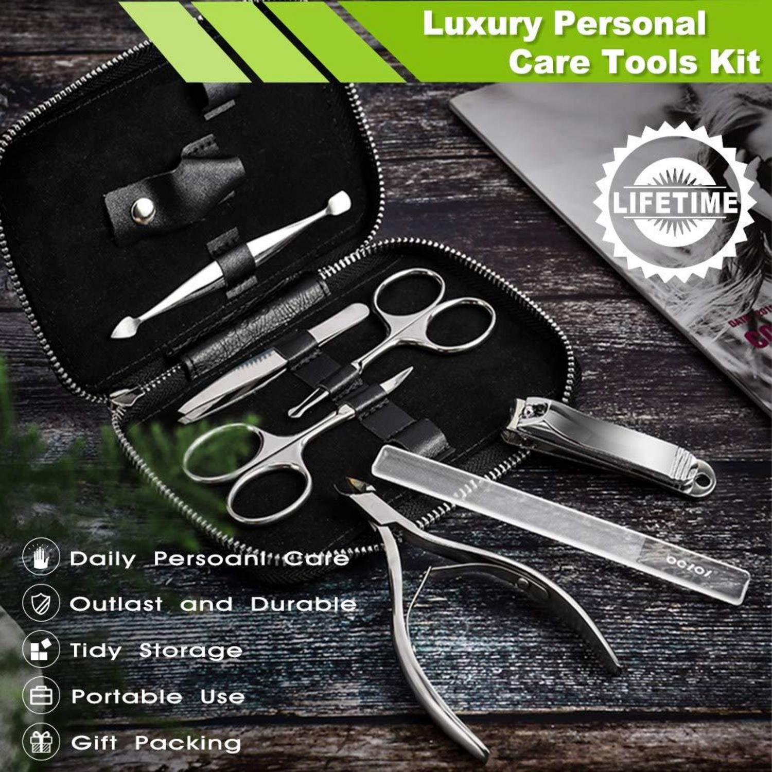 Maniküre Set 5-teilig Nagel Schere Nagelpflege Nagelknipser Etui Beauty Kit