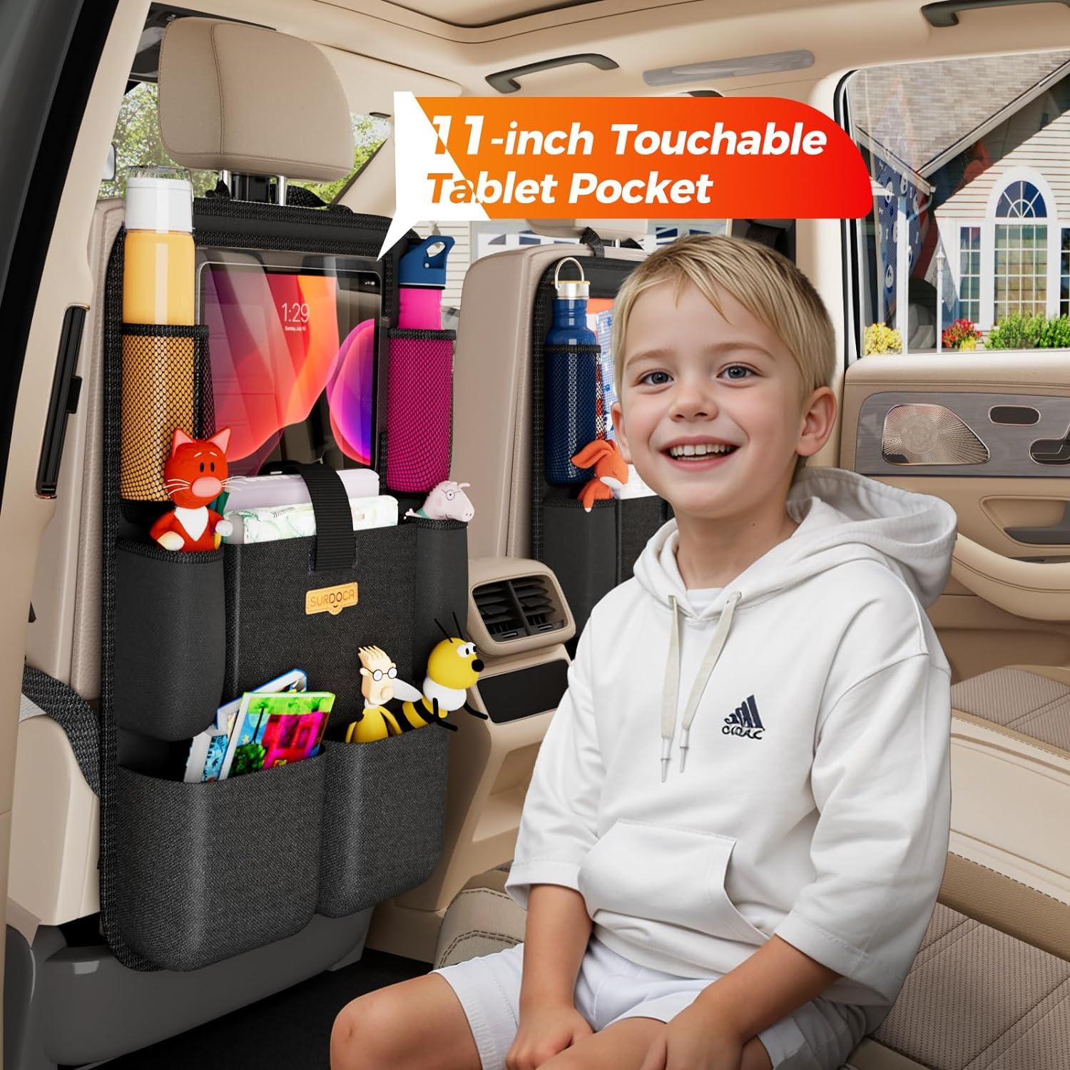 Auto Rücksitz-Organizer 4. Gen. für 11 Zoll Tablet, 8 Taschen, wasserdicht
