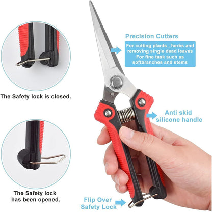 Professionelles Gartenschere Set rostfreier Stahl 3 Stück