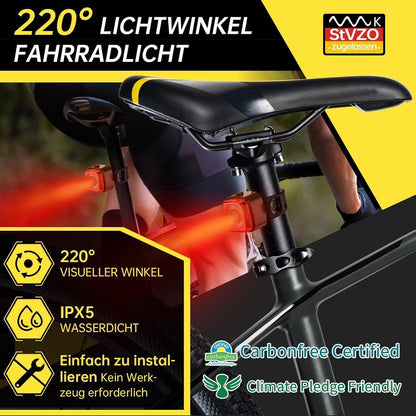 Fahrradlicht Set USB Aufladbar StVZO Zugelassen IPX5