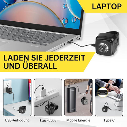 Fahrradlicht Set USB Aufladbar StVZO Zugelassen IPX5