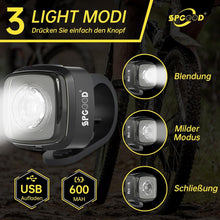 Fahrradlicht Set USB Aufladbar StVZO Zugelassen IPX5