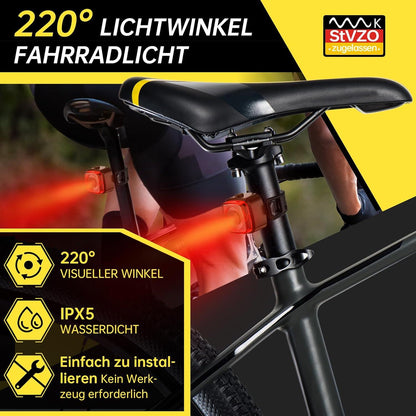 Fahrradlicht Set StVZO Zugelassen USB Aufladbar IPX5 Wasserdicht