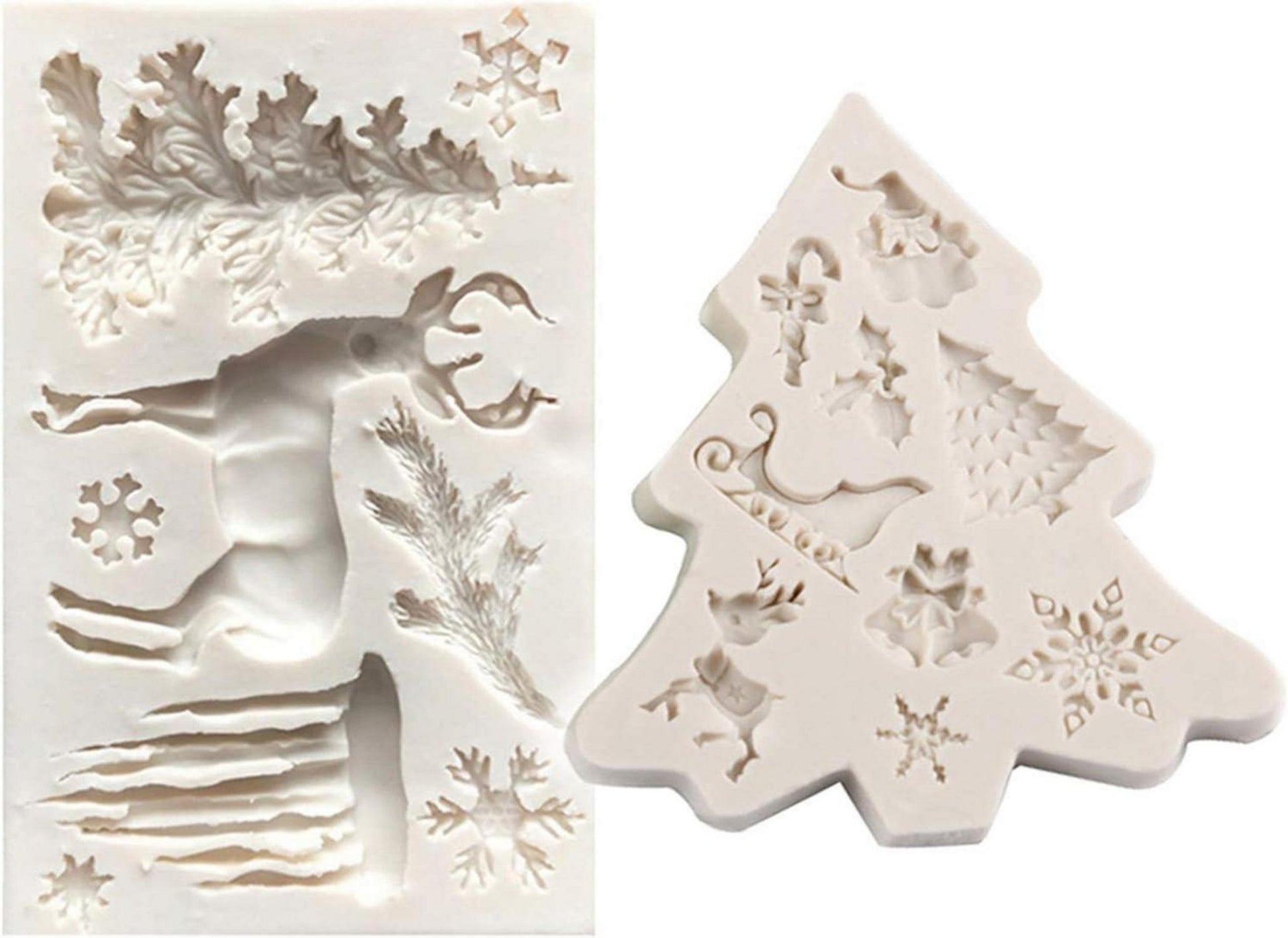 Weihnachten Silikon Backform Set Baum Kuchen Schneeflocken Mould