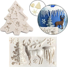 Weihnachten Silikon Backform Set Baum Schneeflocken Formen