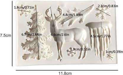 Weihnachten Silikon Backform Set Baum Kuchen Schneeflocken Mould