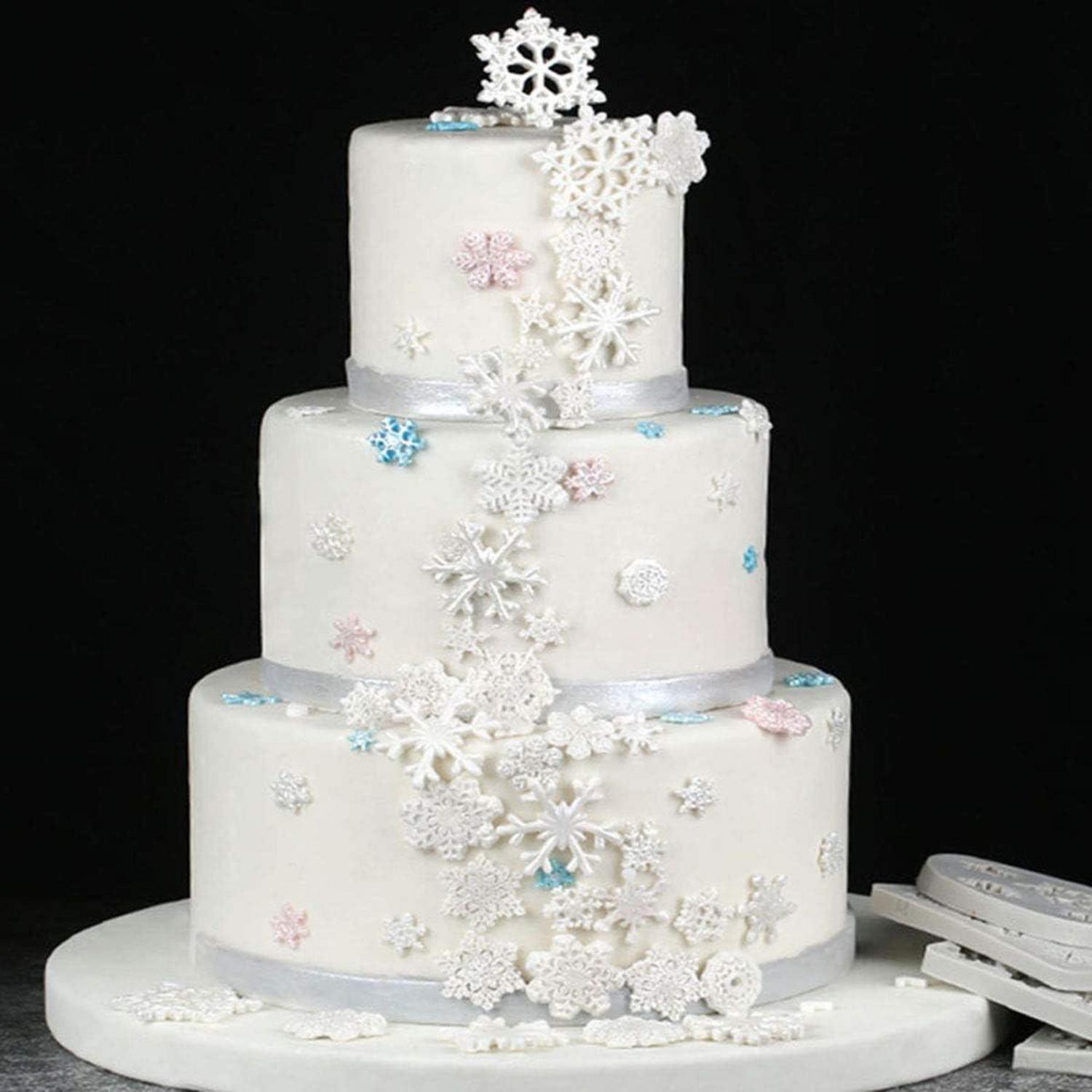 Weihnachten Silikon Backform Baum Kuchen Schneeflocken Mould