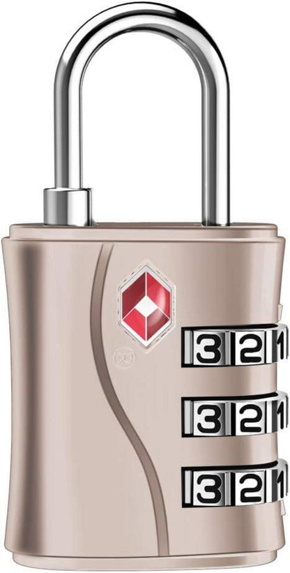 3-stelliges TSA Zahlenschloss für Reisekoffer Mädchen Roségold