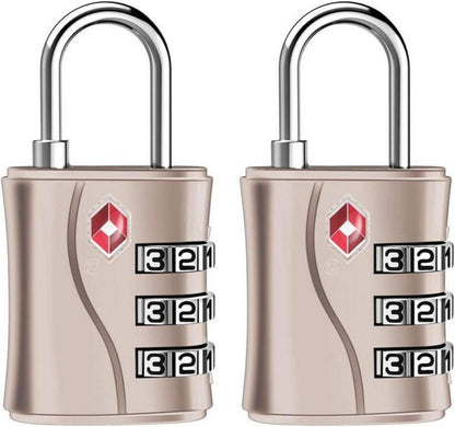 TSA Kofferschlösser Vorhängeschlösser 3 Stellige Zahlen Roségold