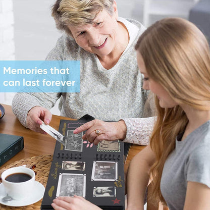 Fotoalbum zum selbstgestalten 80 schwarze Seiten Scrapbook