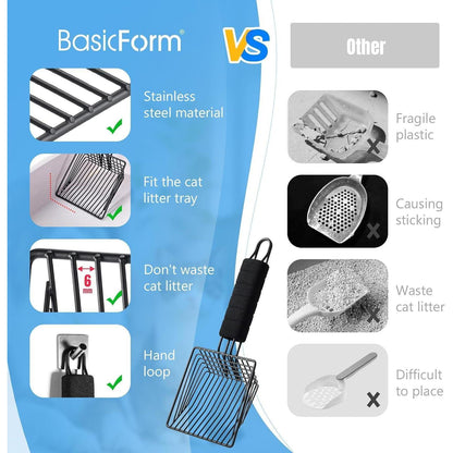 Katzenstreuschaufel aus Metall mit komfortablem Griff