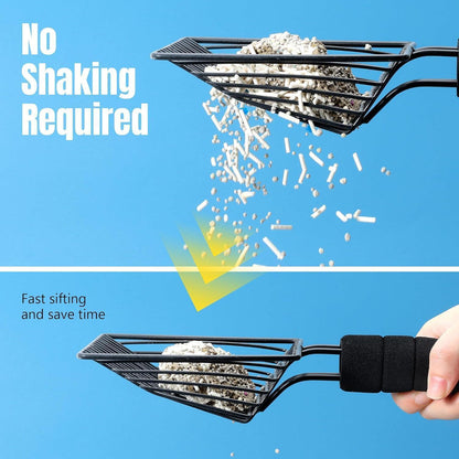 Katzenstreuschaufel aus Metall mit komfortablem Griff