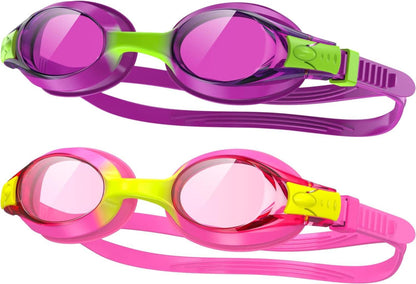 Kinder Schwimmbrille 2er Set Anti-Nebel UV Schutz