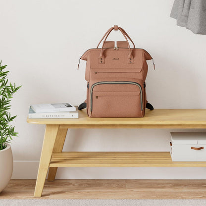 Laptoprucksack Damen 15,6 Zoll Wasserdicht Orange