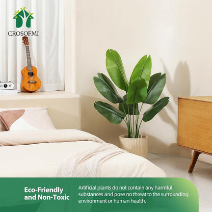 Künstliche Paradiesvogel Palme 150cm - Tropische Pflanze mit