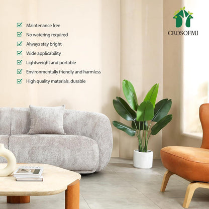 Künstliche Paradiesvogel Palme 150cm - Tropische Pflanze mit