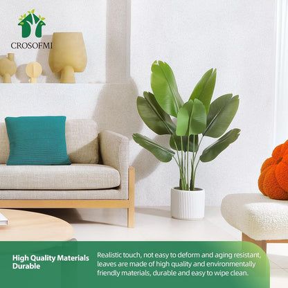 Künstliche Paradiesvogel Palme 150cm - Tropische Pflanze mit