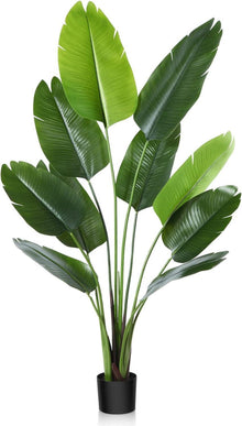 Künstliche Paradiesvogel Pflanze 150cm Tropische Palme mit Blättern