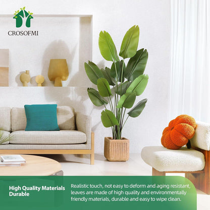 Künstliche Paradiesvogel Pflanze 180cm Tropische Palme mit