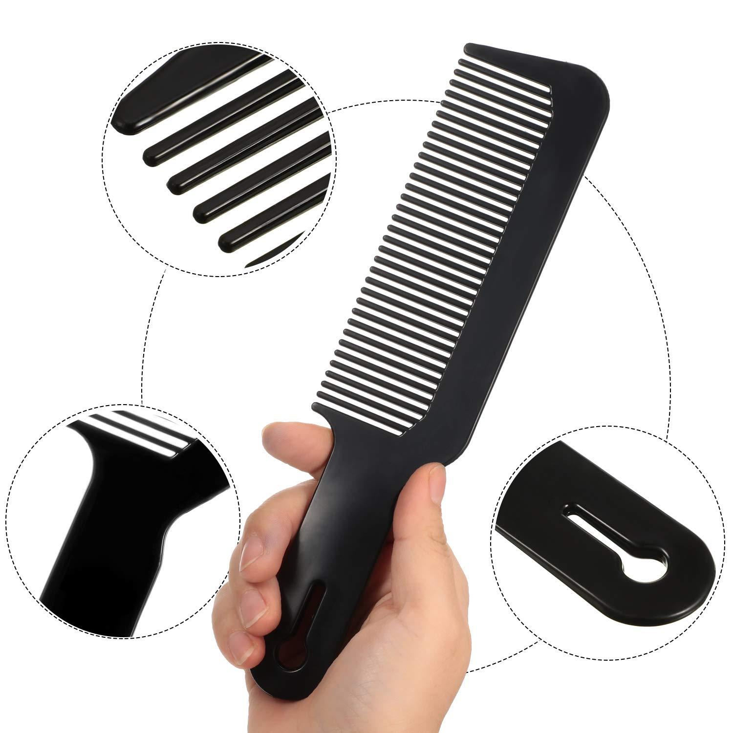 3er Pack Barbier Kamm Clipper Flache Top Haarschneidekämme Schwarz Weiß Rot