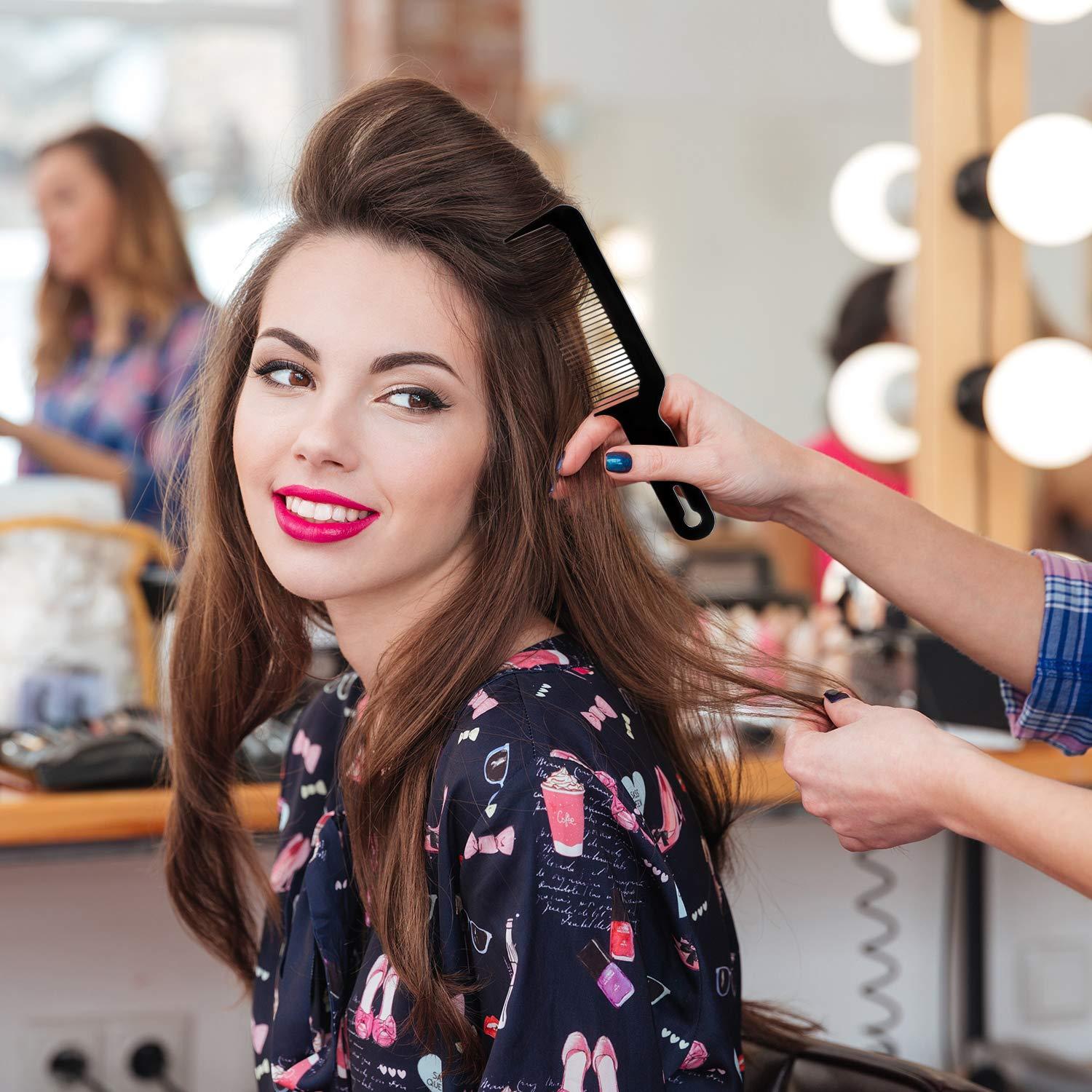 3er Set Barbier Clipper Kämme für präzise Frisuren - Schwarz Weiß Rot