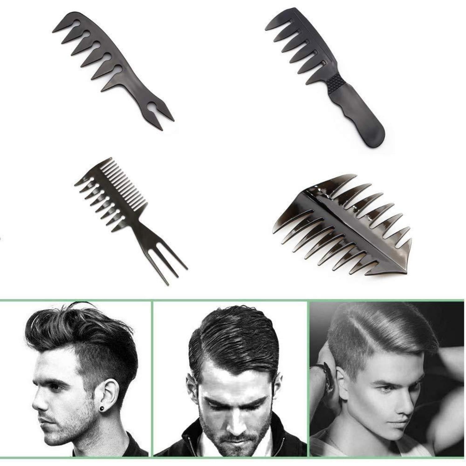 Haarkamm Set Männer Friseur Styling Öl Kopf Kamm Werkzeug