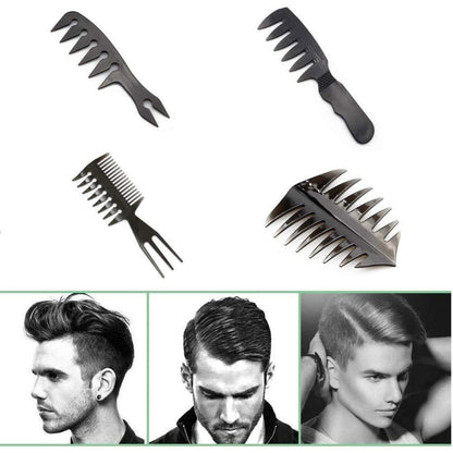 Haarkamm Set Männer Friseur Styling Öl Kopf Kamm Werkzeug