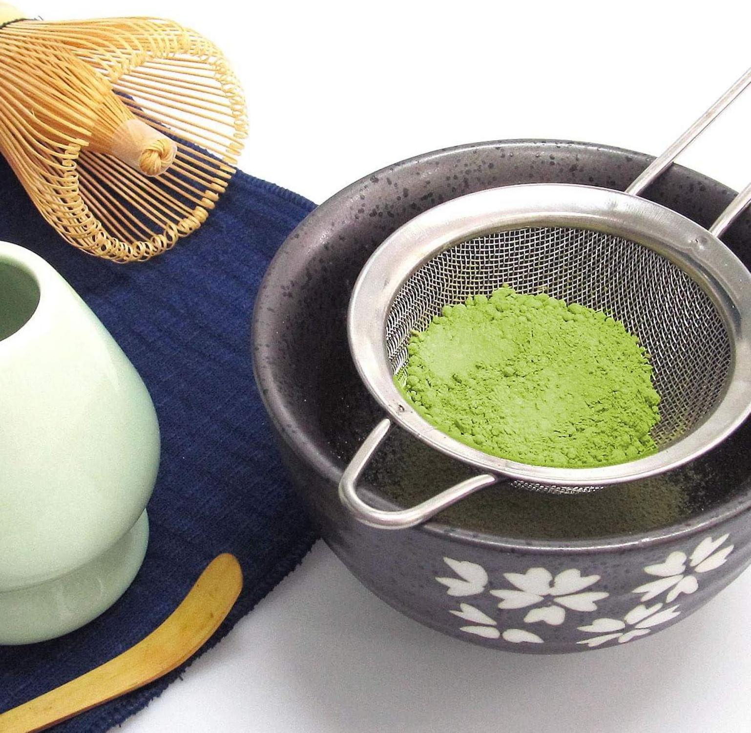 Matcha Tee Set Handmade Japanese Matcha Whisk Traditional Bowl & Tray