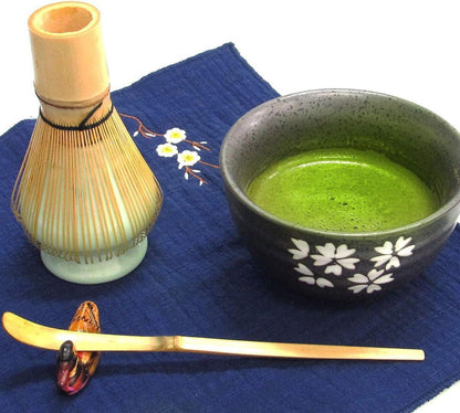 Matcha Tee Set Handmade Japanese Matcha Whisk Traditional Bowl & Tray
