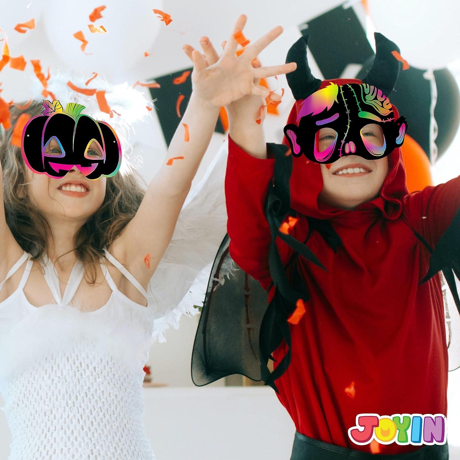 32-teiliges Halloween-Kratzmasken-Set für Kunst, Handwerk, Partygeschenke