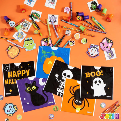 Halloween Schreibwaren Set 168-teilig Kinder Notizblock Stempel Tattoo Party