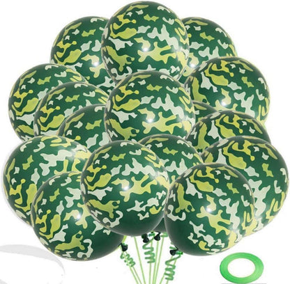 Camo Ballons Camouflage Militär Party Latex 70 Stück 30,5 cm