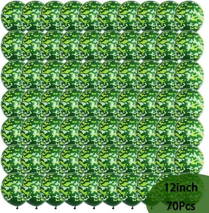 70 Latex Camo Ballons Militär Camouflage Jagd Party 30,5 cm