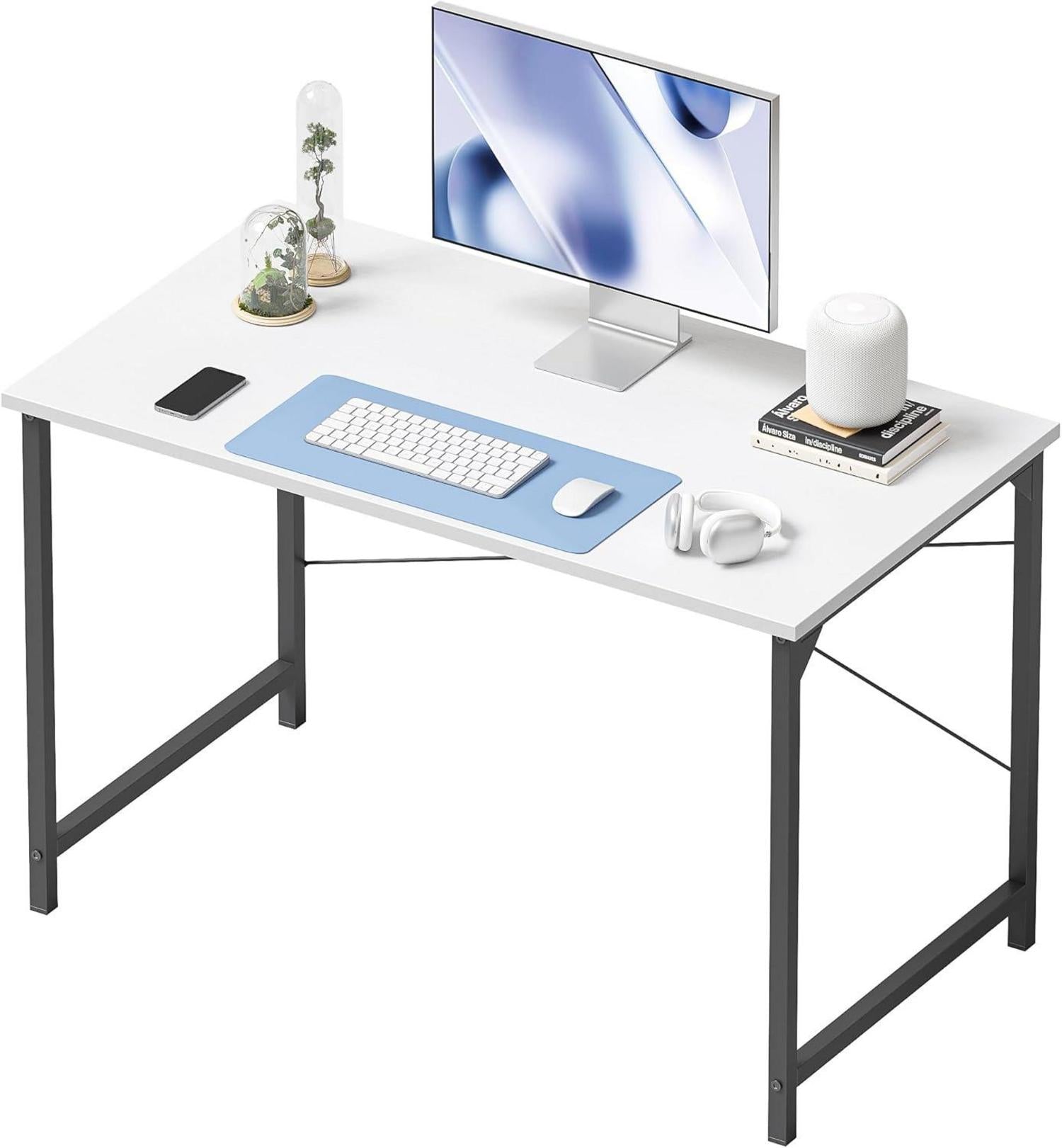Schreibtisch Kleiner Computertisch Industrie-Design Weiß Schwarz
