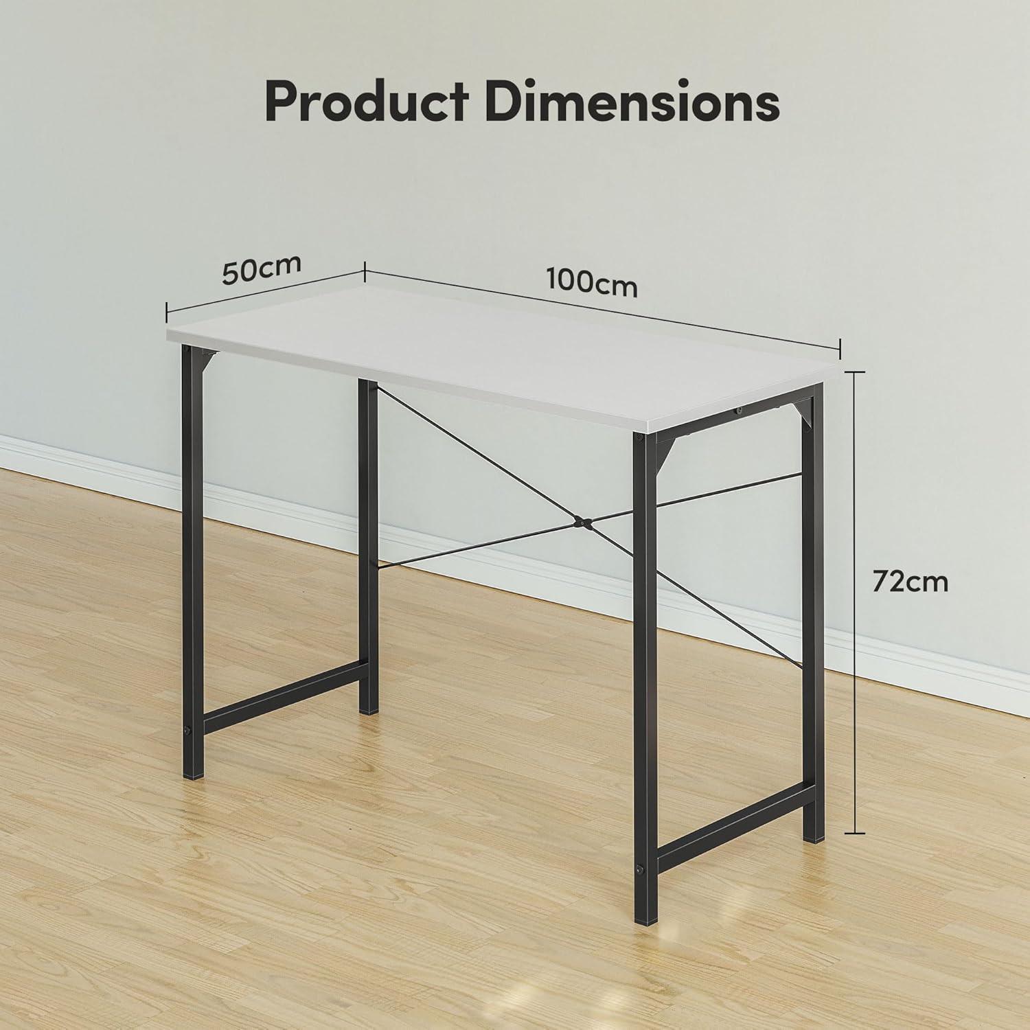 Schreibtisch Kleiner Computertisch Industrie-Design Weiß Schwarz