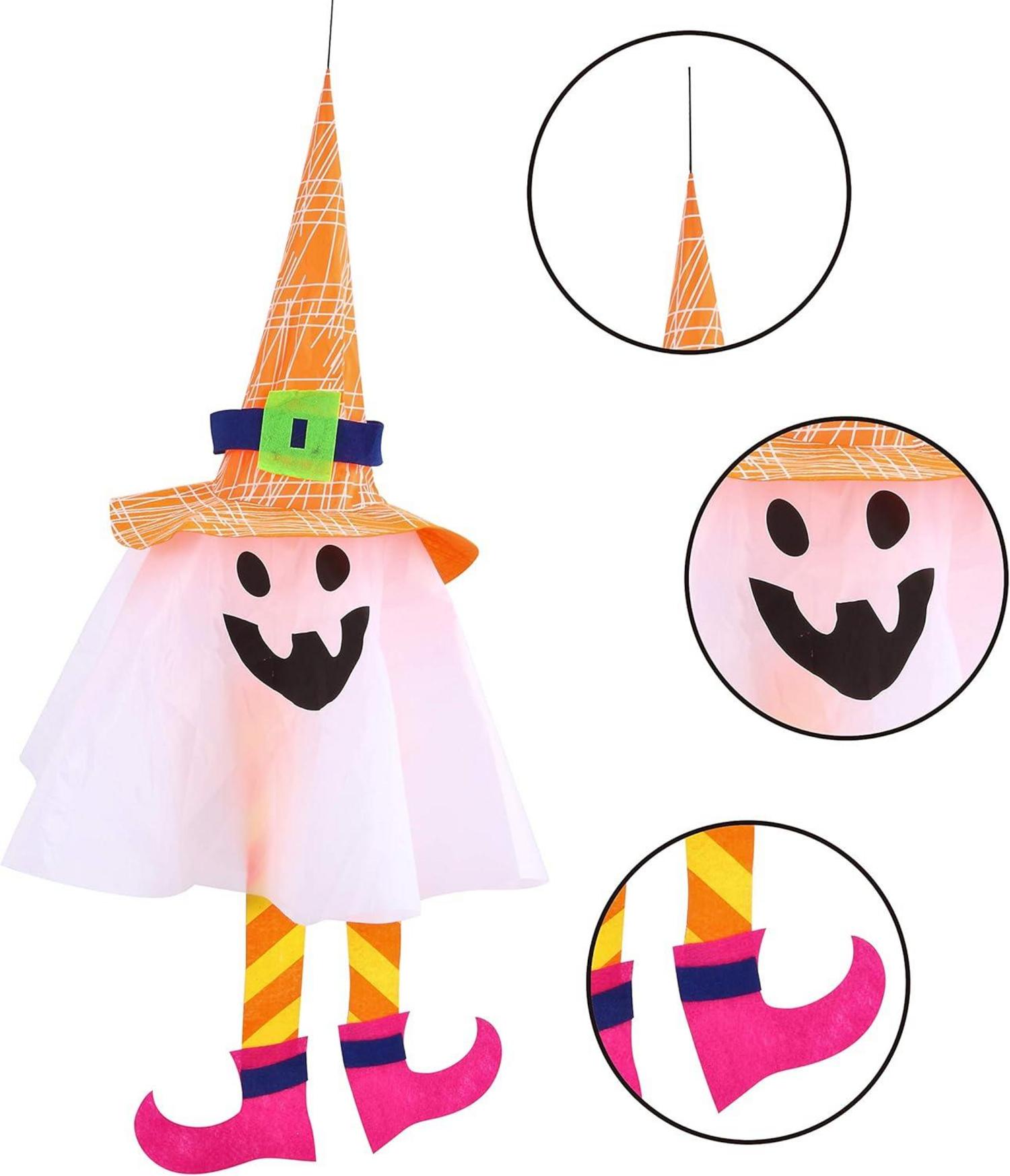 JOYIN Halloween-Geister-LED-Leuchtlaternen 3er Pack - Outdoor-Dekoration & Partydekoration