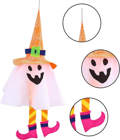 JOYIN Halloween-Geister-LED-Leuchtlaternen 3er Pack - Outdoor-Dekoration & Partydekoration