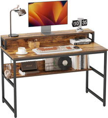 Schreibtisch Computertisch Ablage Bücherregal 120x60x88cm Pc Gaming
