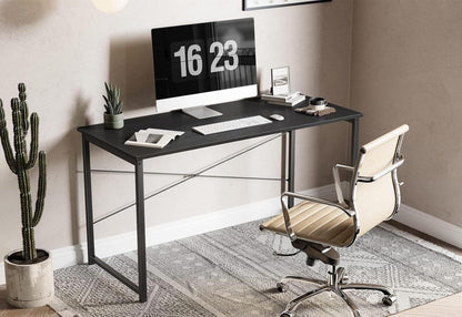 Kleiner Computertisch 80 x 40 x 75 cm Industrie-Design Schwarz