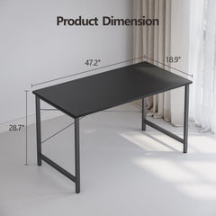 Schreibtisch Industrie-Design Metallgestell Schwarz 100x48 cm