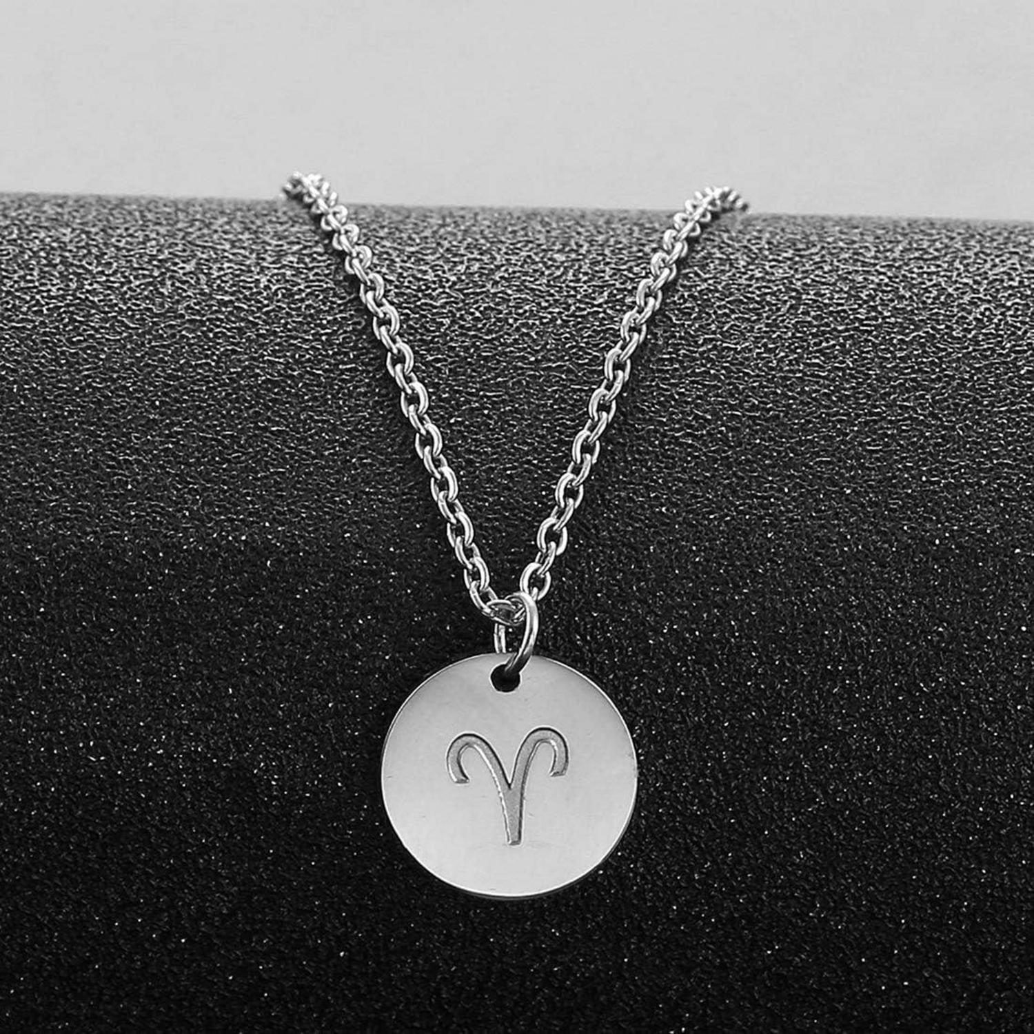 AFSTALR Sternzeichen Kette Damen Gold Horoskop Geburtstagsgeschenk Widder