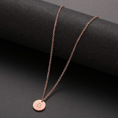 Sternzeichen Kette Gold Edelstahl rosegold Waage Astrologie Horoskop