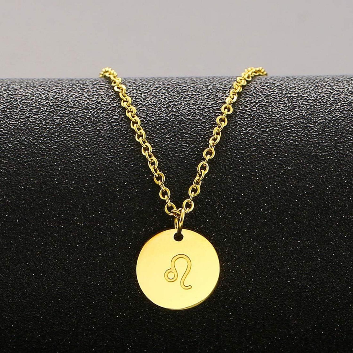 Sternzeichen Kette Gold Löwe AFSTALR Horoskop Damen Mutter Tochter Freundinnen