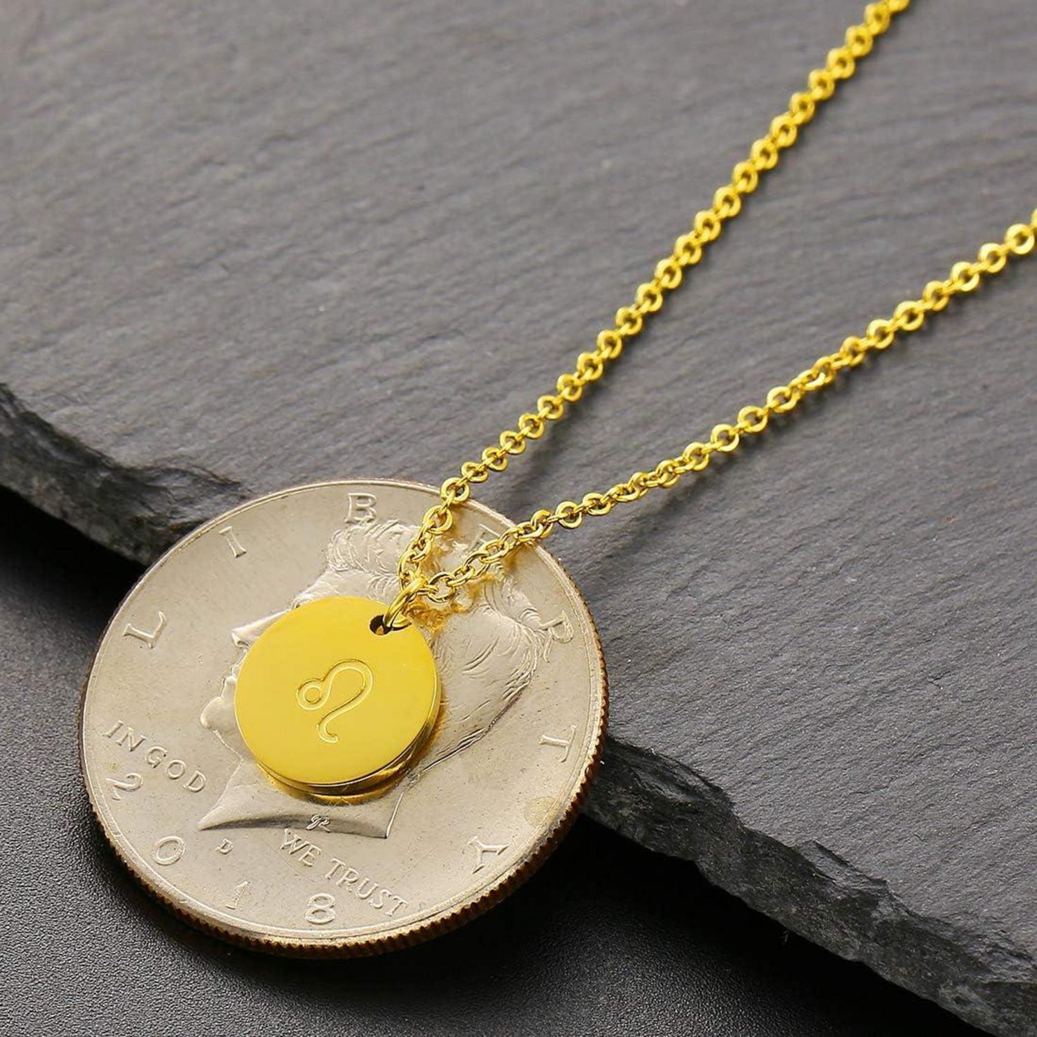 Sternzeichen Kette Gold Löwe AFSTALR Horoskop Damen Mutter Tochter Freundinnen