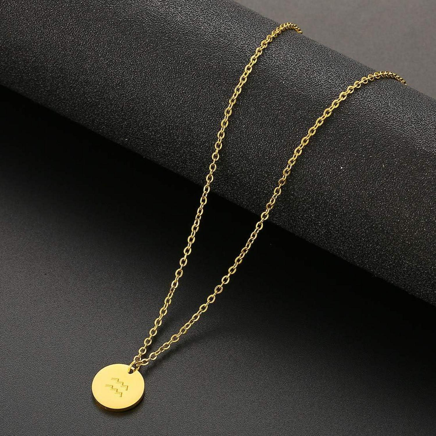 AFSTALR Wassermann Kette Gold Horoskop Sternzeichen Damen Mutter Tochter