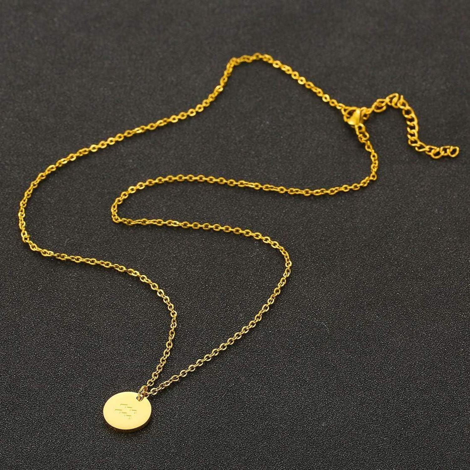 Sternzeichen Kette Gold für Damen Wassermann Horoskop Mutter