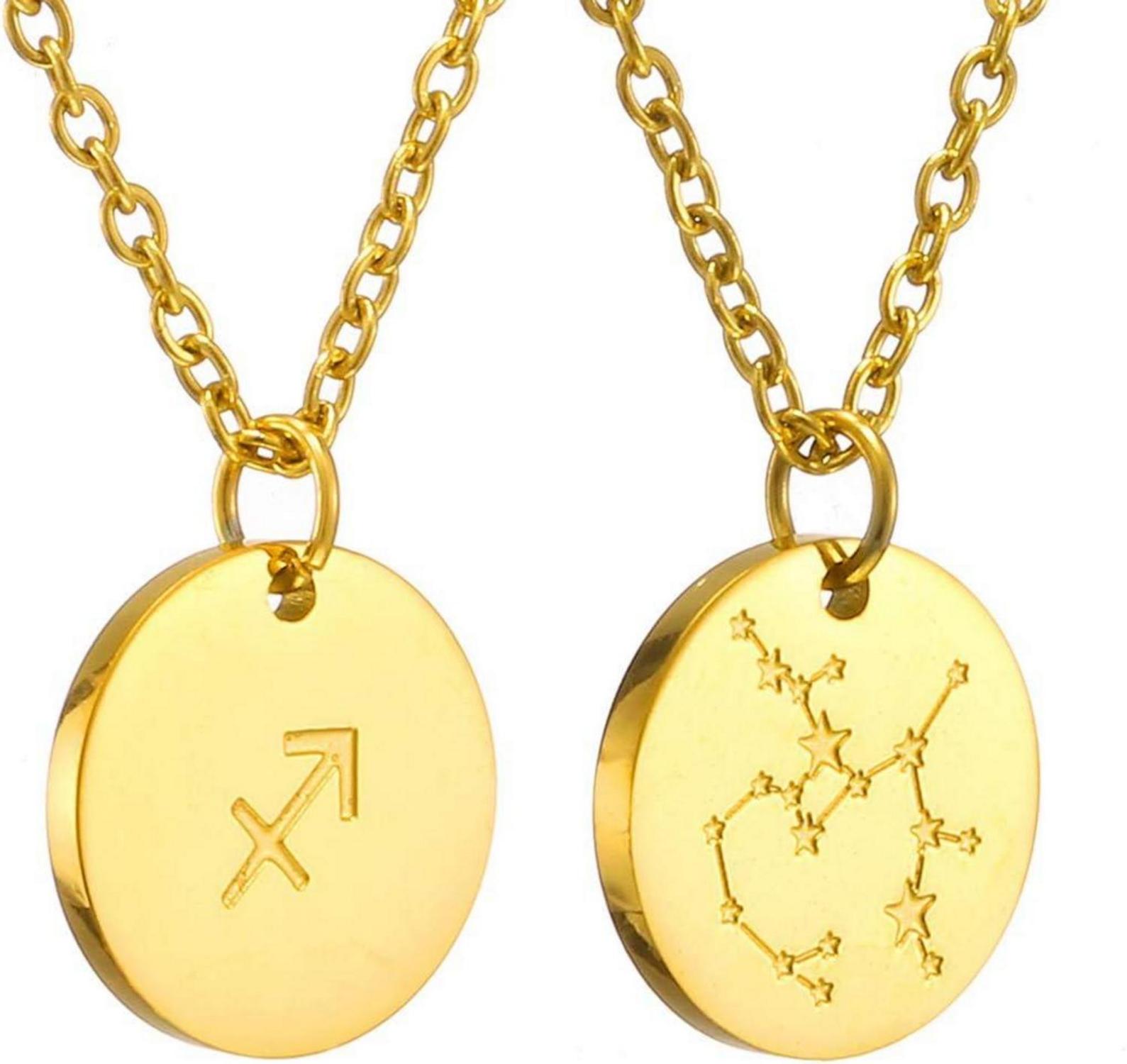 Sternzeichen Kette Gold Schütze AFSTALR Horoskop Mutter Tochter