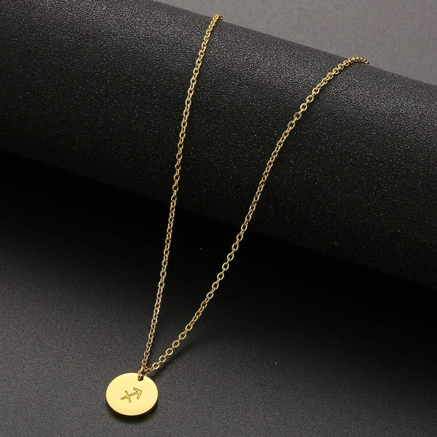 Sternzeichen Kette Gold Schütze Horoskop Anhänger Damen AFSTALR