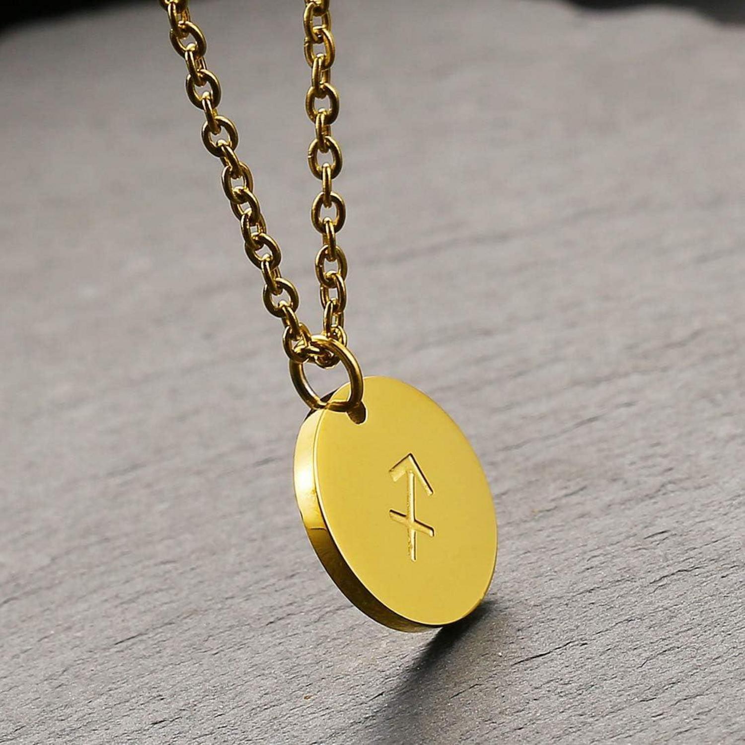 Sternzeichen Kette Gold Schütze Horoskop Anhänger Damen AFSTALR